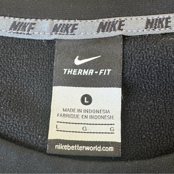 Nike Stanford Football Therma Fit Black Scuba Sweatshirt Size L - Picture 6 of 8